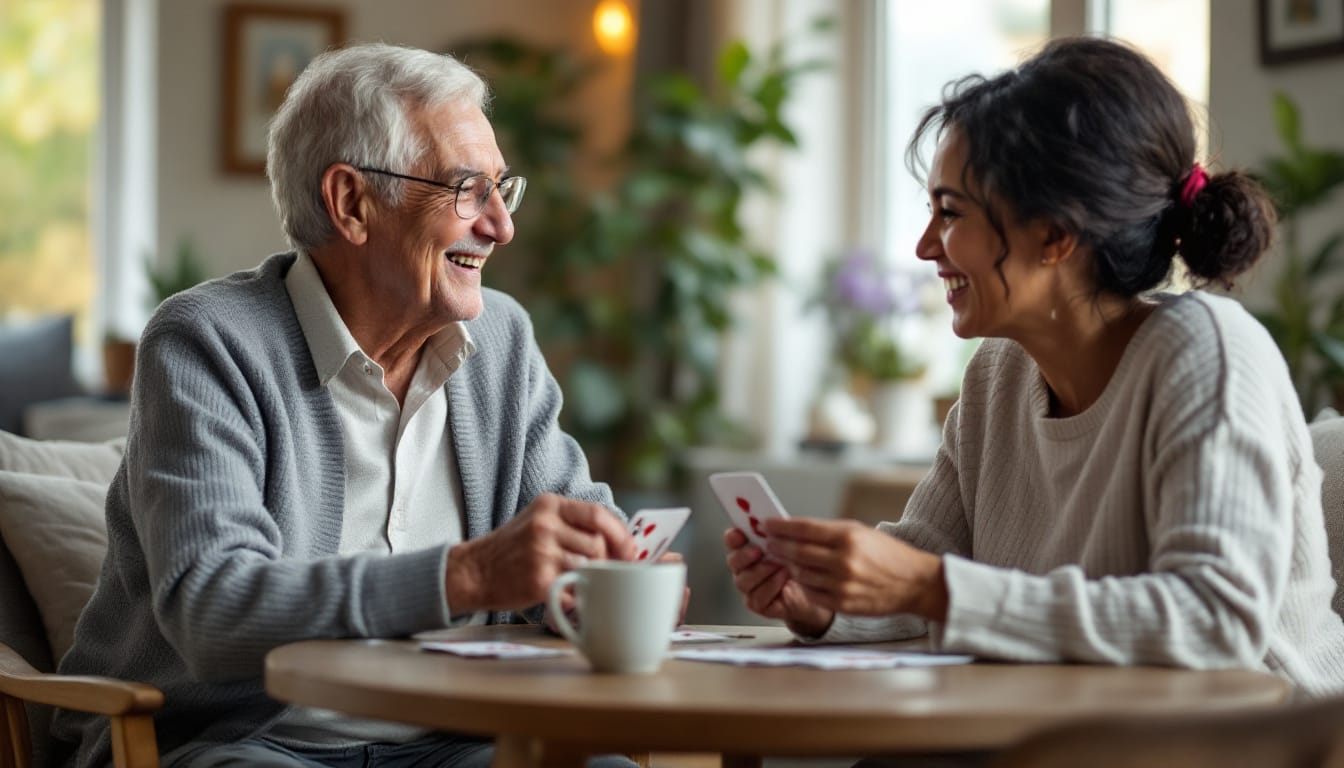 San Diego Senior Playing Cards with a Care Companion